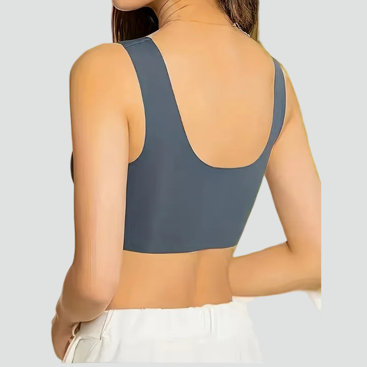 Seamless stretchy push-up top bra