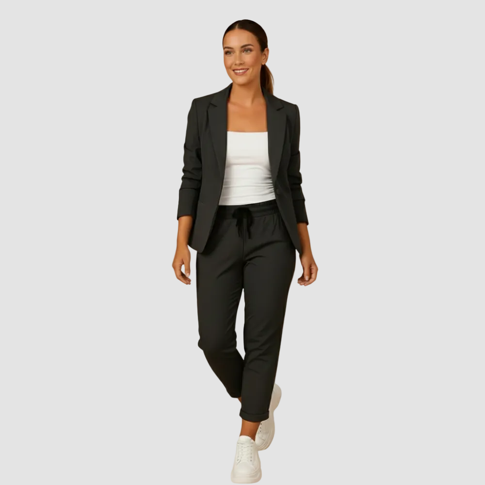 Wygodny sportowy garnitur damski blazer i spodnie jogger