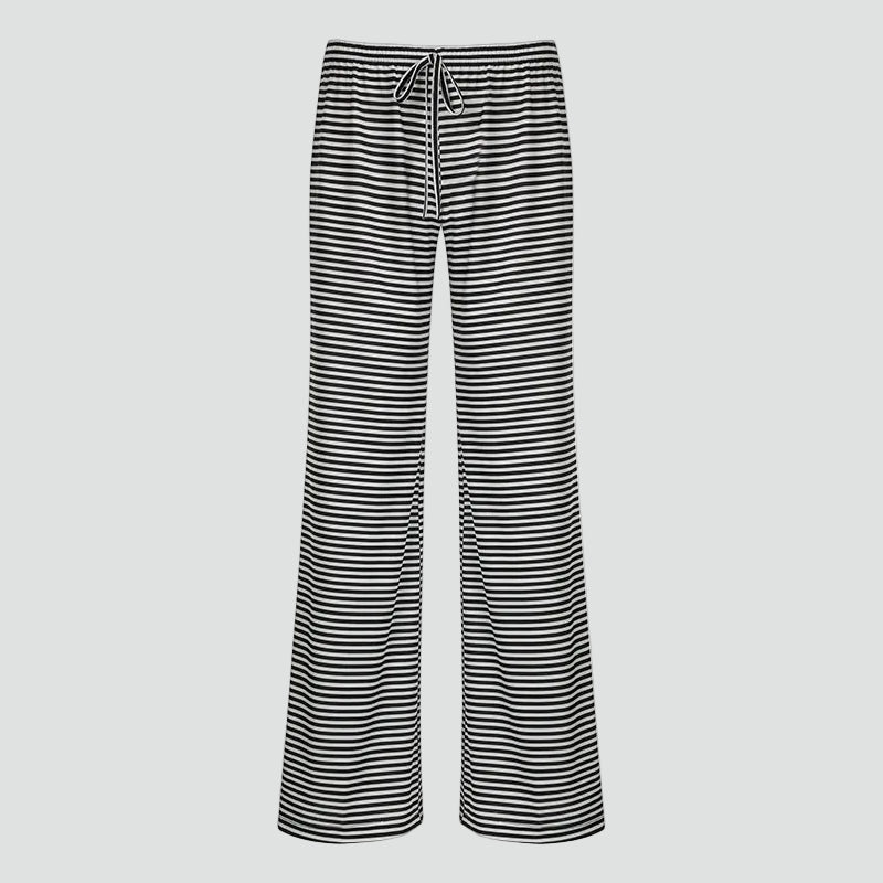 Women's wide-leg pants with elastic waistband for summer