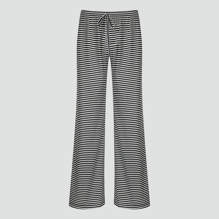 Women's wide-leg pants with elastic waistband for summer