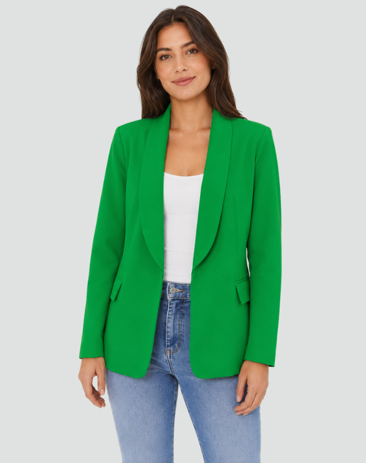Modern Women's Blazer with Collar and Button Closure, Elegant
