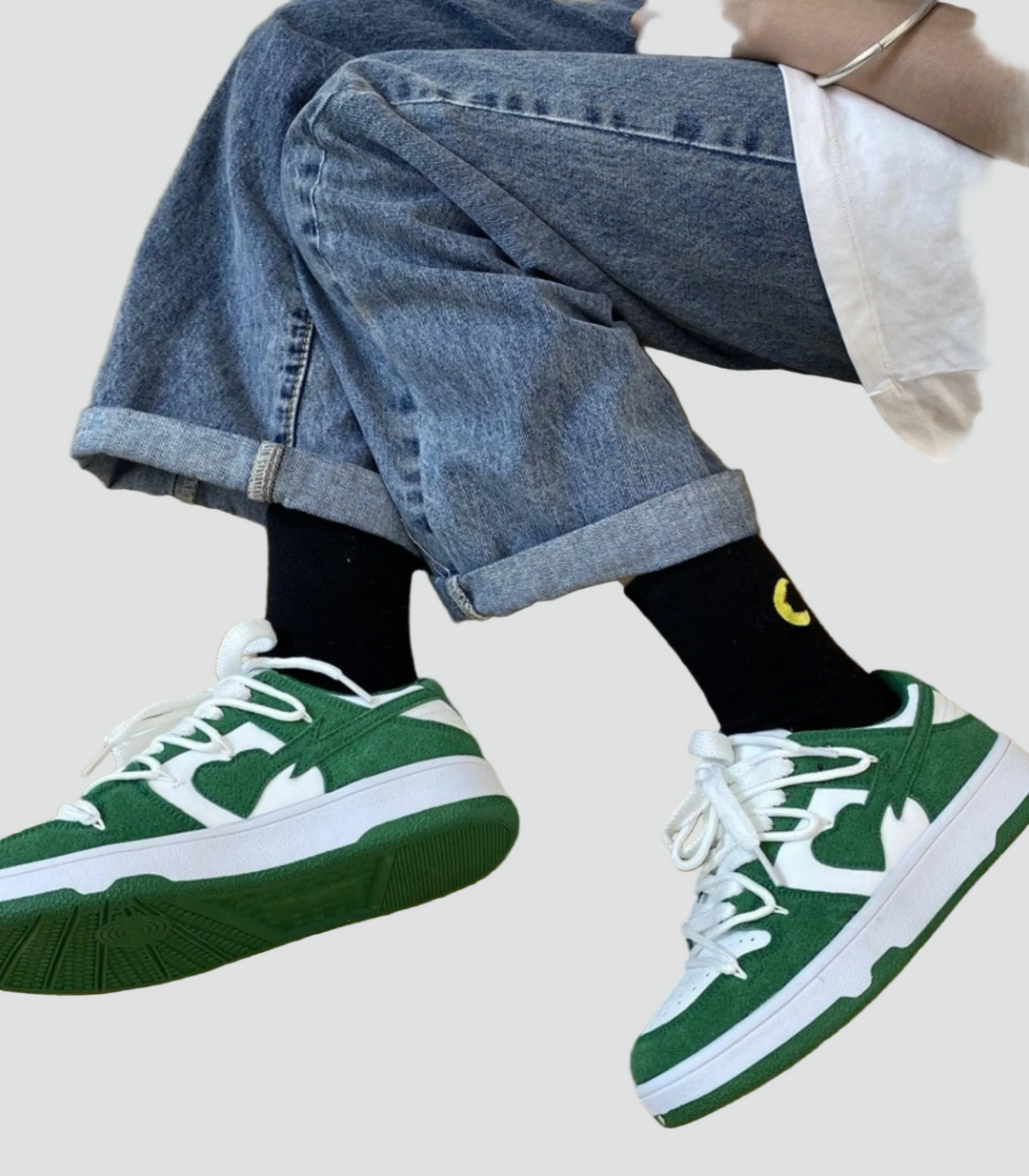 Women's platform sneakers in a sporty style