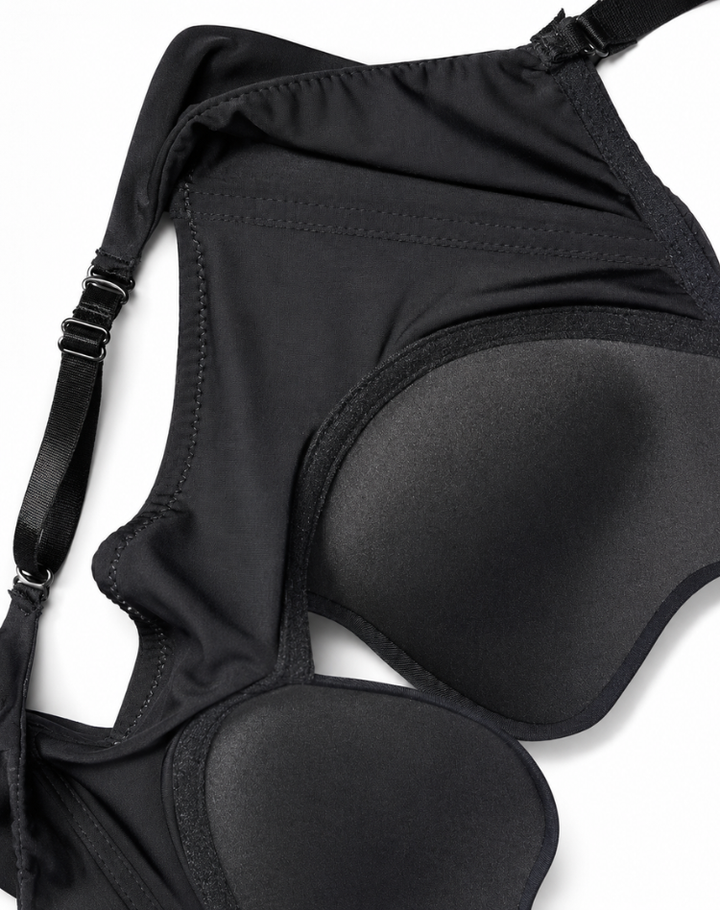 Soutien-gorge autoportant rembourré sans dos avec bretelles réglables pour femme