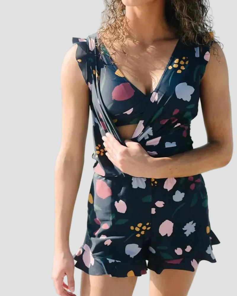 Modelujące damskie jednoczęściowe badpak z wbudowanym biustonoszem