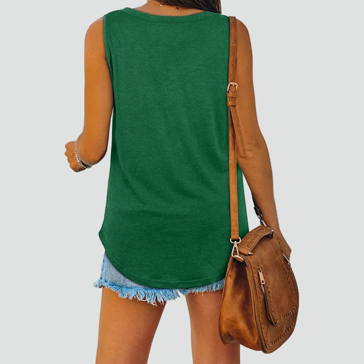 Light tank top with V-neck and loose fit