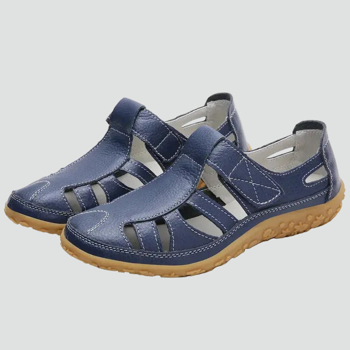 Orthopedic women's sandals with closed toe and non-slip sole