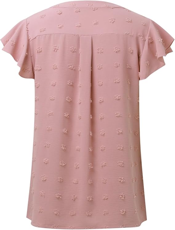 Delicate Light Romantic Women's Blouse with Subtle Pattern
