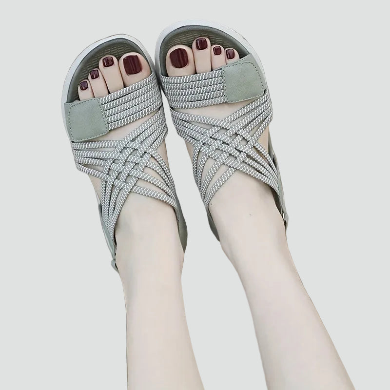 Women's comfortable sporty sandals with velcro for summer walking