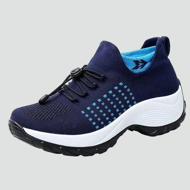 Cushioned women's orthopedic sneakers with breathable upper