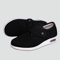 Wide comfortable women's shoes with velcro and breathable upper