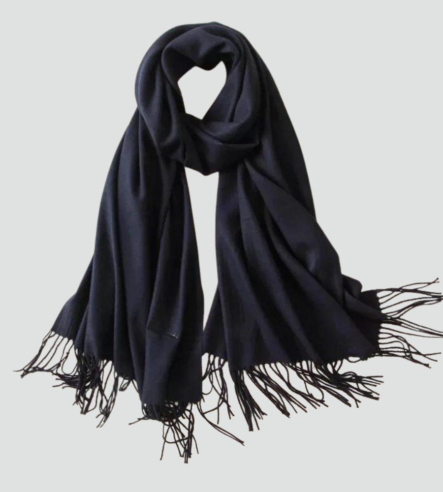 Miękki szal damski z frędzlami na jesień i zimę