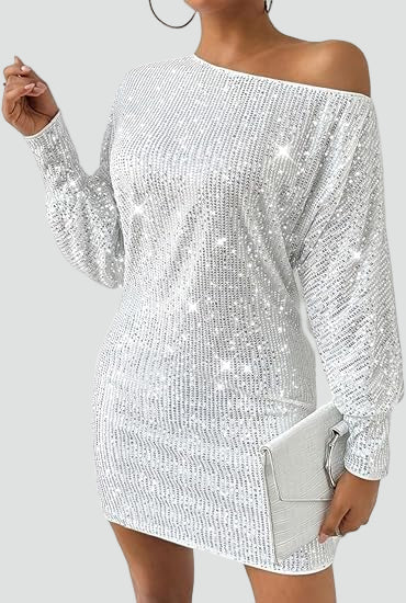 Brokatowa sukienka imprezowa mini damska