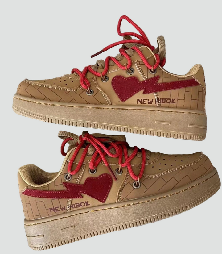 Women's platform sneakers in a sporty style