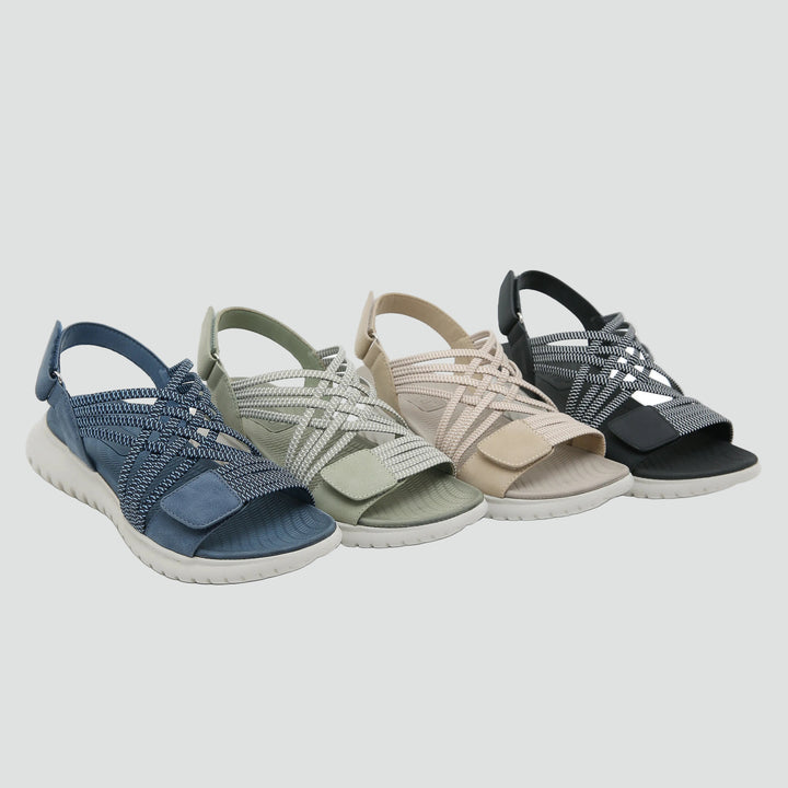 Women's comfortable sporty sandals with velcro for summer walking