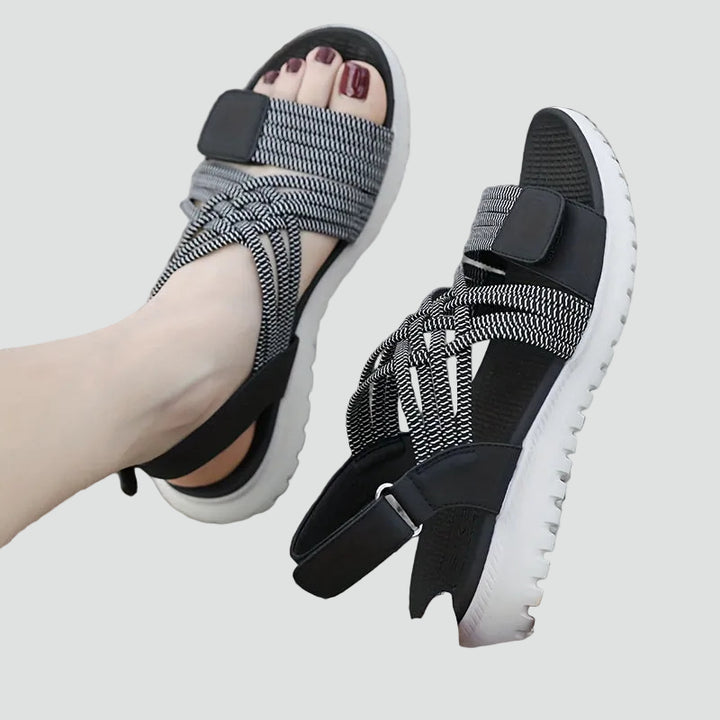 Women's comfortable sporty sandals with velcro for summer walking