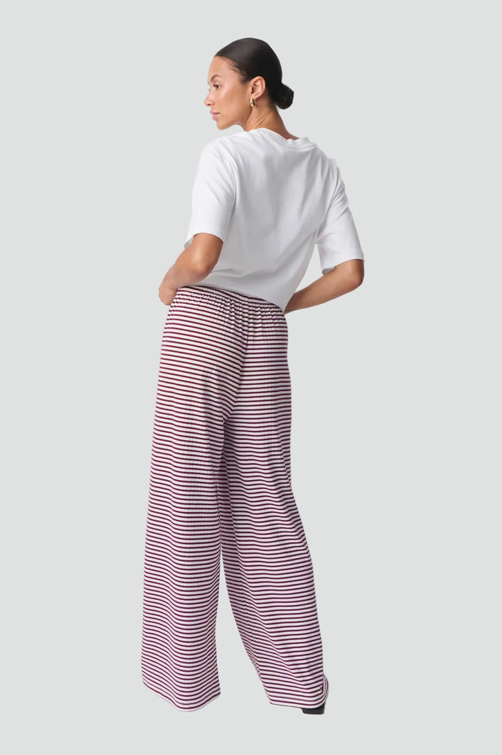 Women's wide-leg pants with elastic waistband for summer