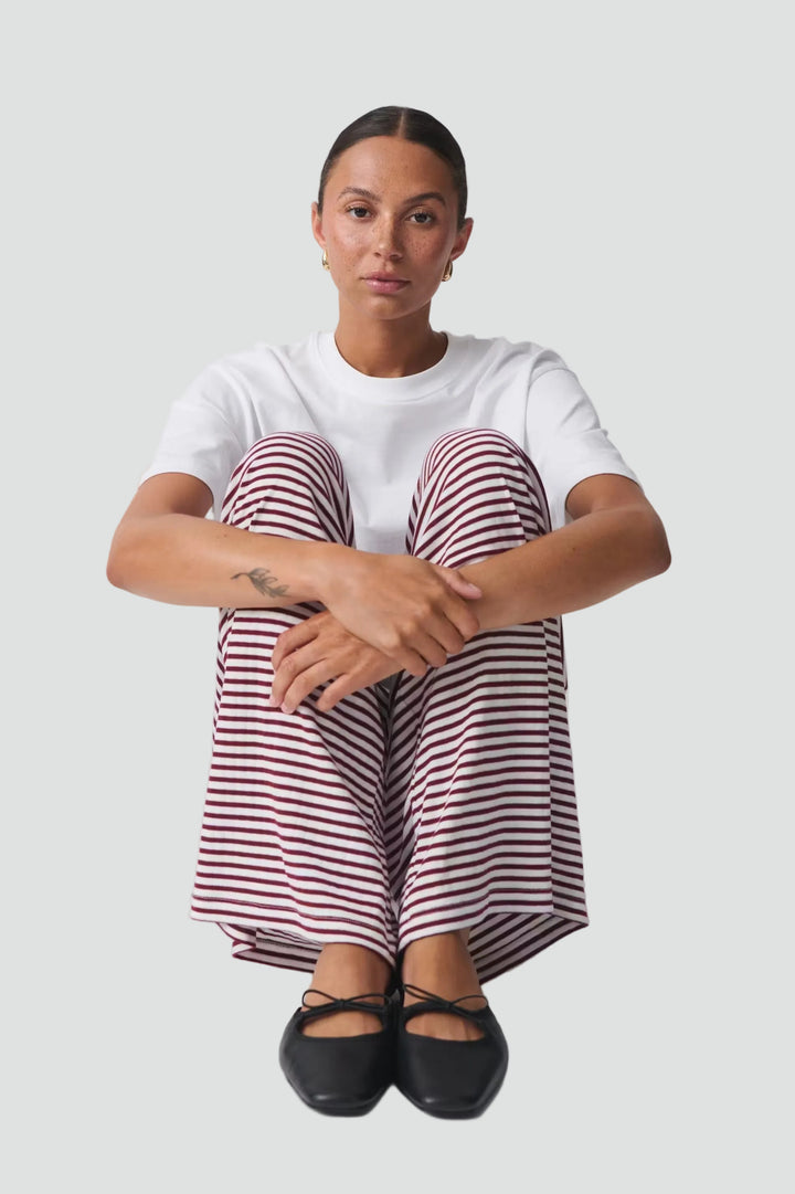 Women's wide-leg pants with elastic waistband for summer