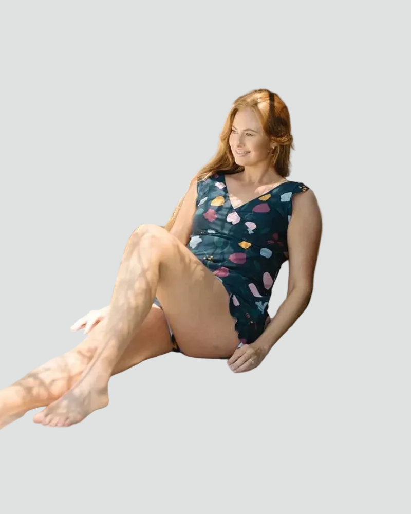 Modelujące damskie jednoczęściowe badpak z wbudowanym biustonoszem