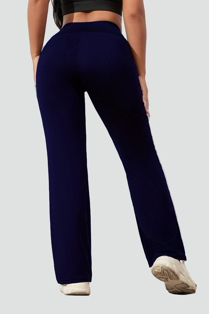 Damskie spodnie z rozszerzaną nogawką i elastycznym stanem