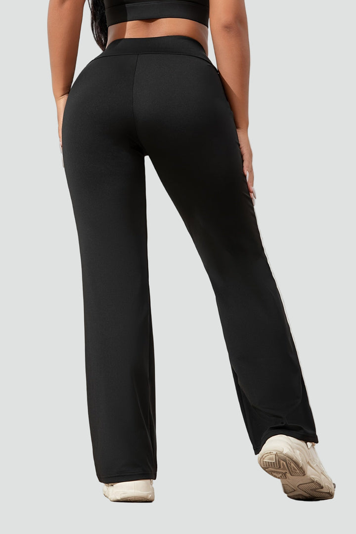 Damskie spodnie z rozszerzaną nogawką i elastycznym stanem