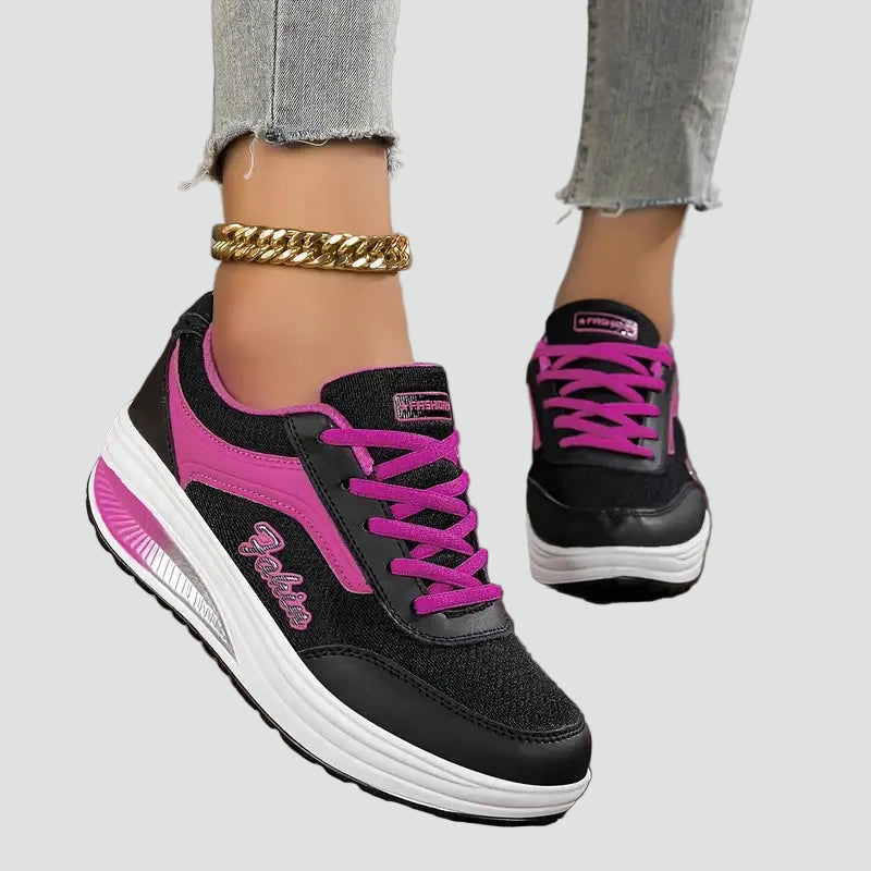 Women's platform sneakers with thick sole for everyday wear