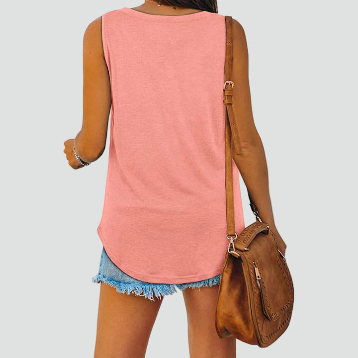 Light tank top with V-neck and loose fit