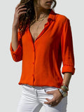 Lightweight women's long-sleeve shirt blouse