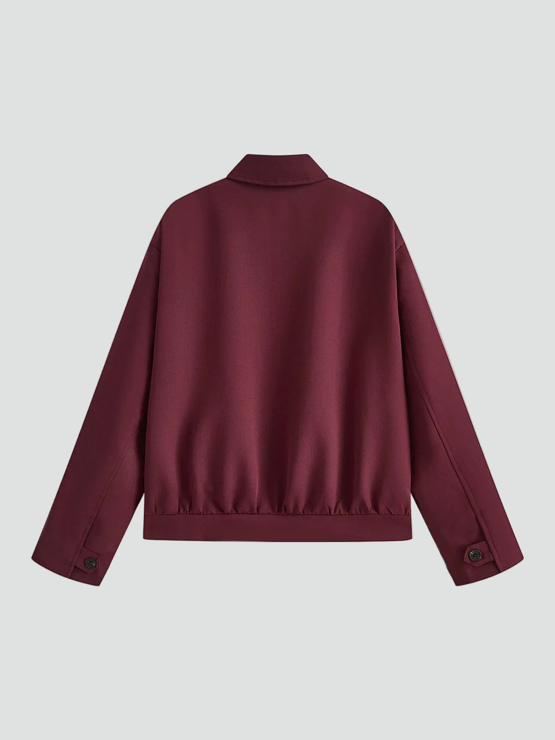 Women's bomber jacket with collar, zipper, and pockets