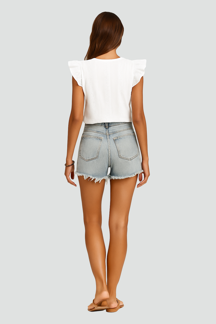 Biała Stylowa Zwiewna Damska Bluzka w kwiatowy wzór