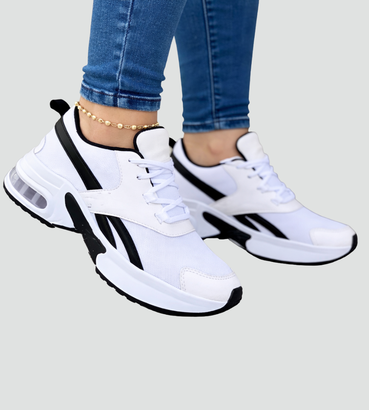 Oddychające damskie sneakersy ortopedyczne na co dzień