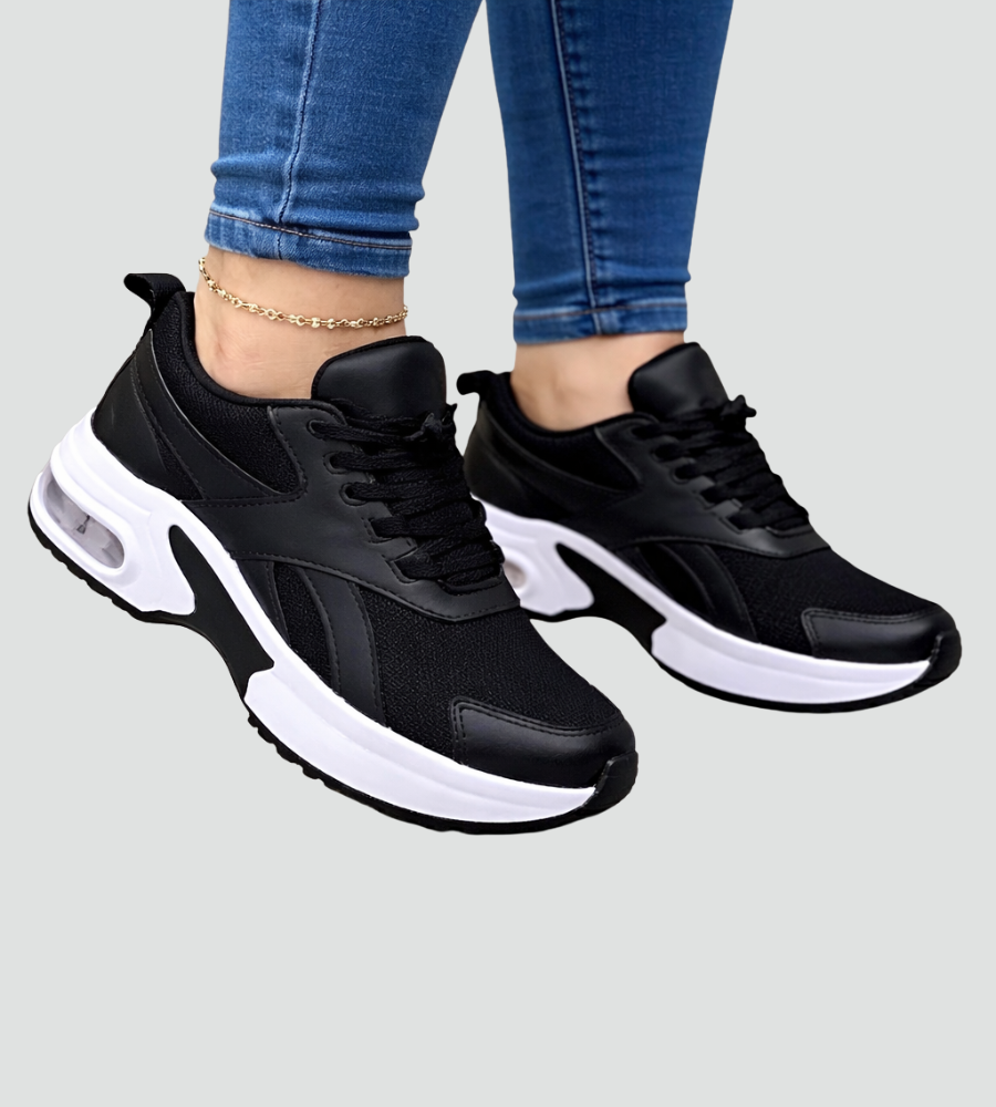 Oddychające damskie sneakersy ortopedyczne na co dzień