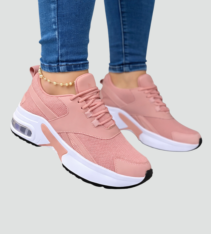 Oddychające damskie sneakersy ortopedyczne na co dzień