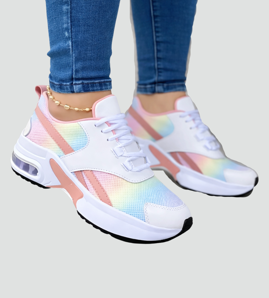 Oddychające damskie sneakersy ortopedyczne na co dzień