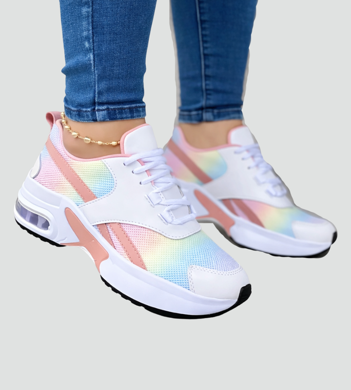 Oddychające damskie sneakersy ortopedyczne na co dzień