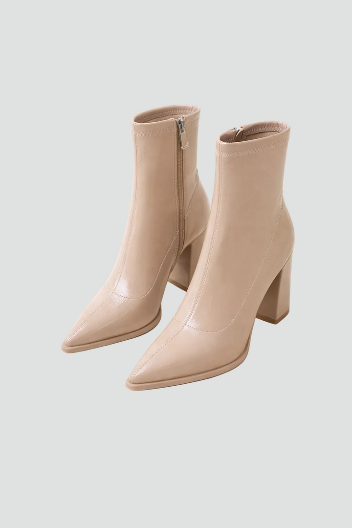 Bottes élégantes pour femmes à talon avec bout pointu