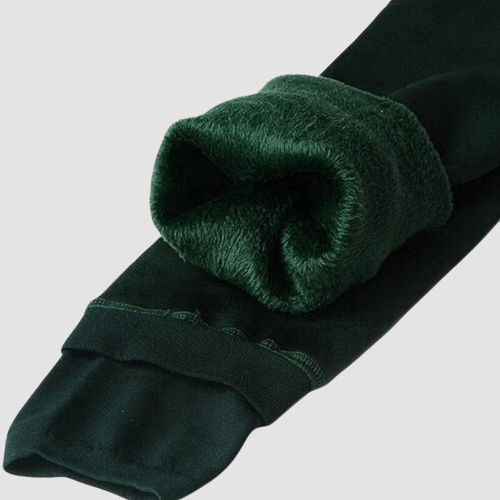 Ciepłe zimowe ocieplane legginsy damskie z wysokim stanem