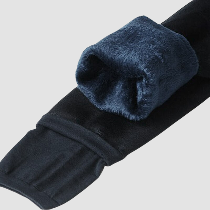 Ciepłe zimowe ocieplane legginsy damskie z wysokim stanem