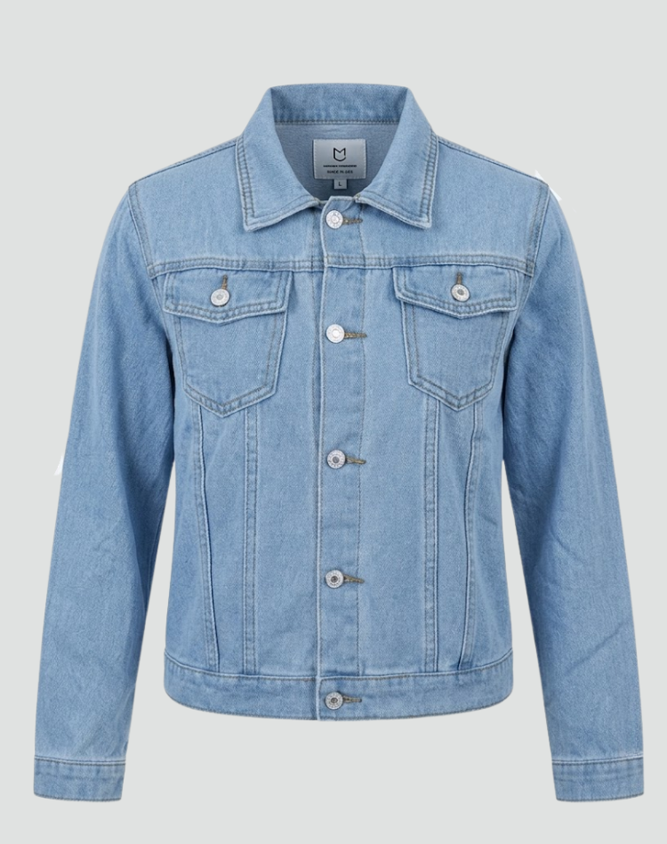 Veste en jean avec boutons et poches pour femme