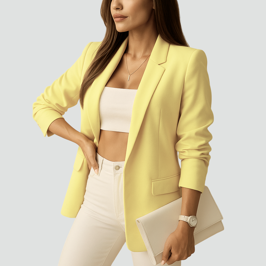 Veste longue cintrée pour femme élégante pour le bureau