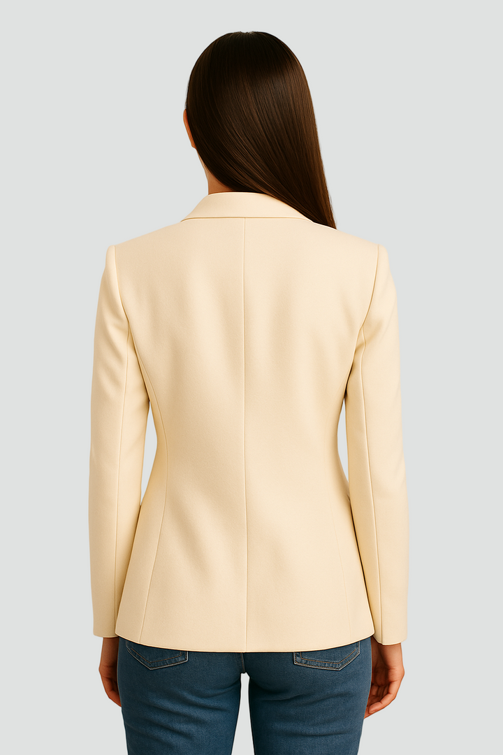 Długa marynarka damska taliowana klasyczna