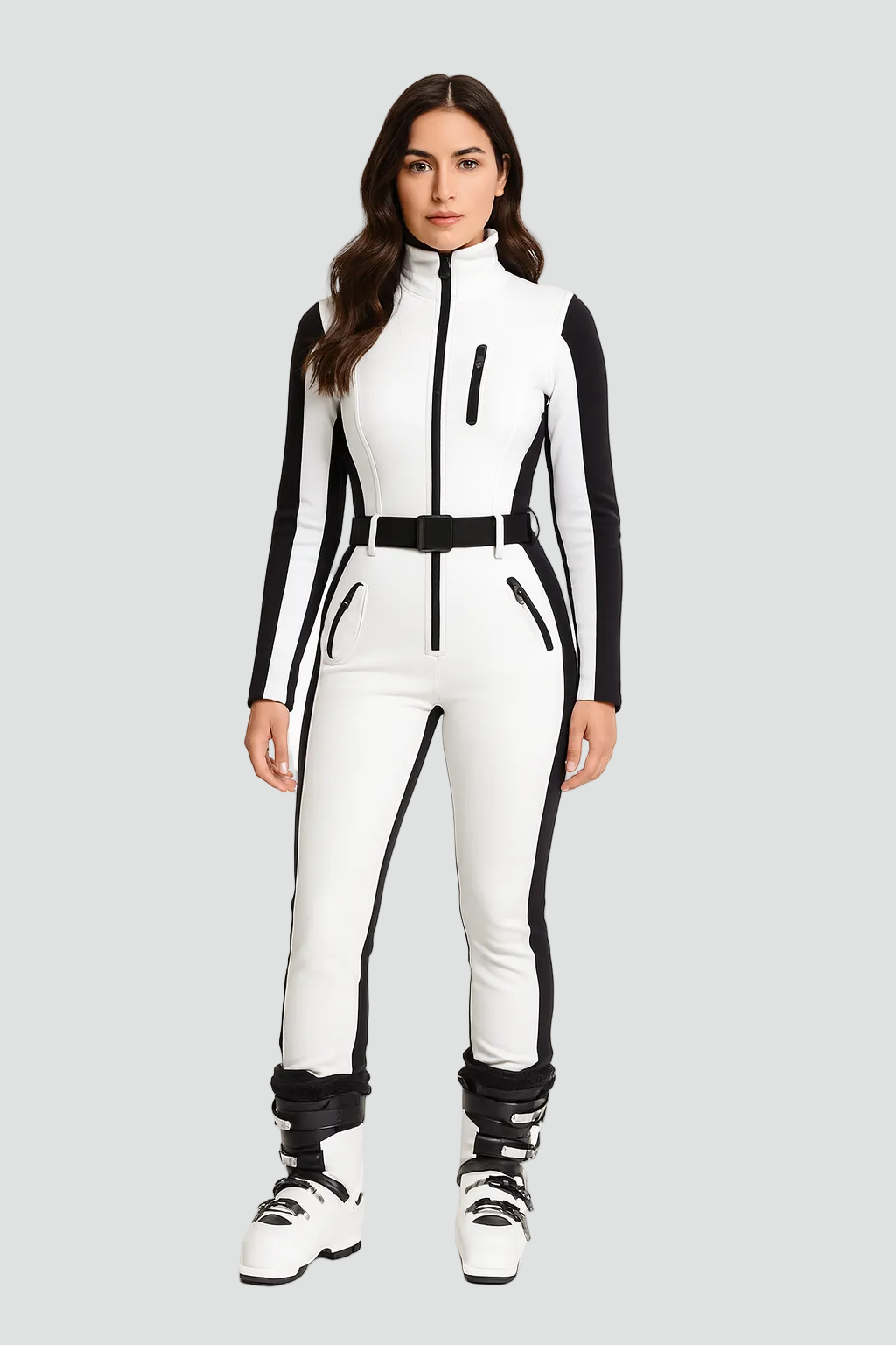 Stylowy damski kombinezon narciarski z wodoodpornym wykończeniem