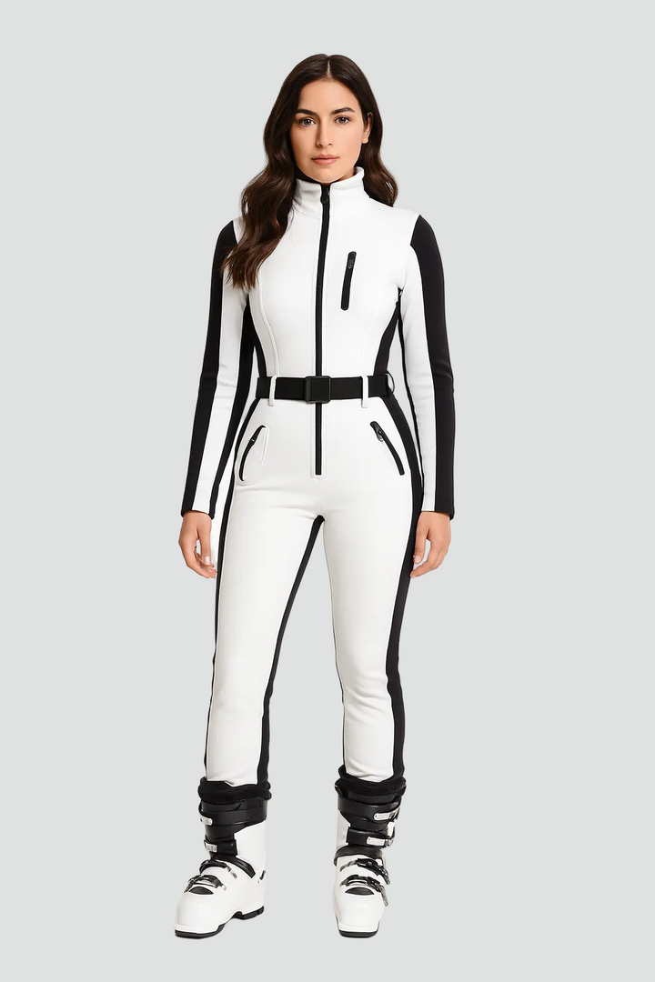 Stylowy damski kombinezon narciarski z wodoodpornym wykończeniem
