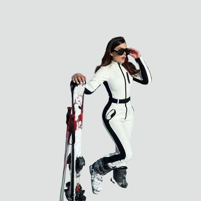 Stylowy damski kombinezon narciarski z wodoodpornym wykończeniem