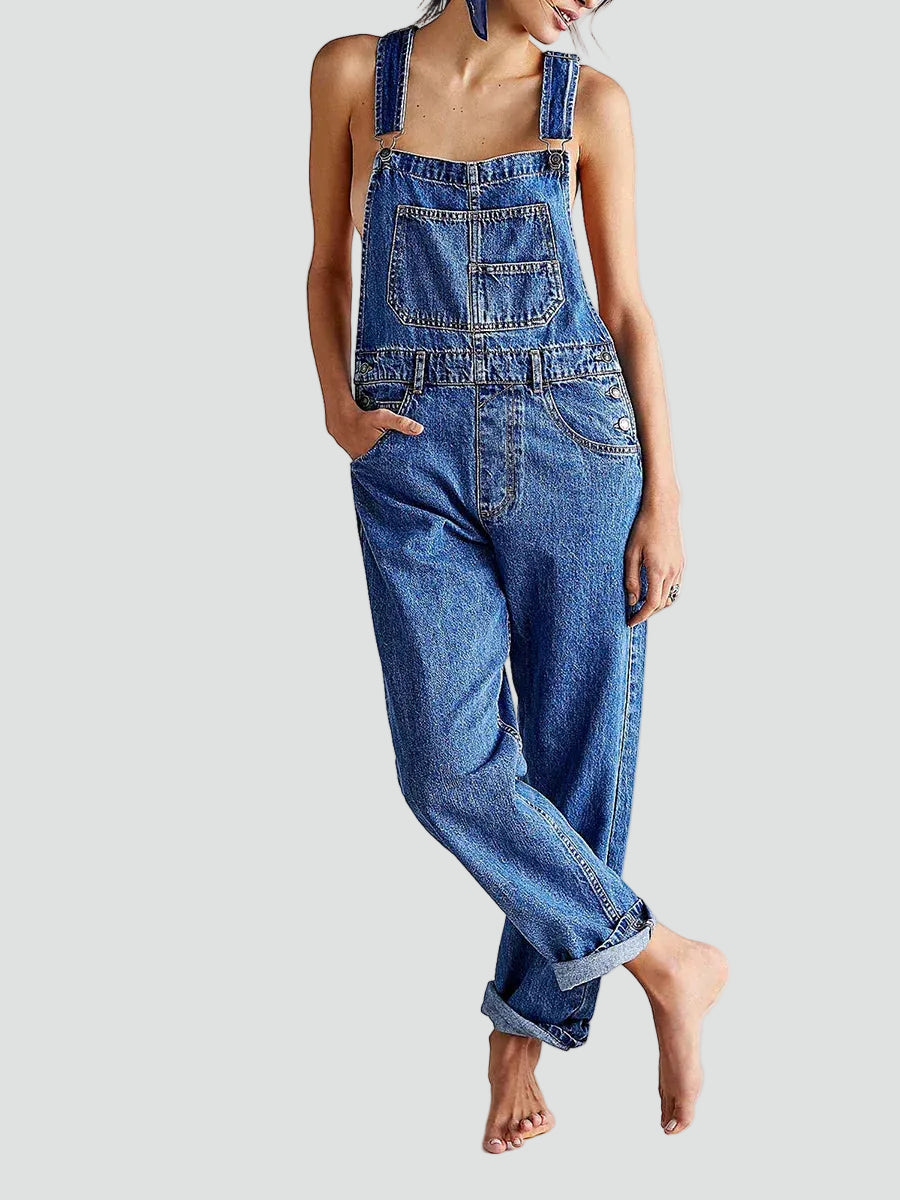Loose fit tuinbroek met rechte pijpen