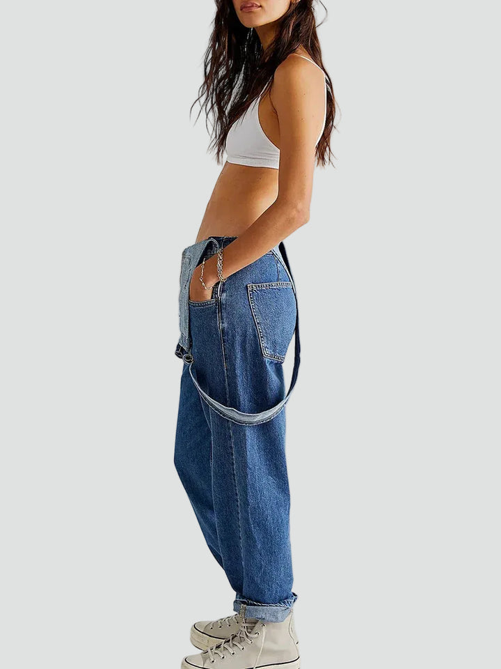Loose fit tuinbroek met rechte pijpen