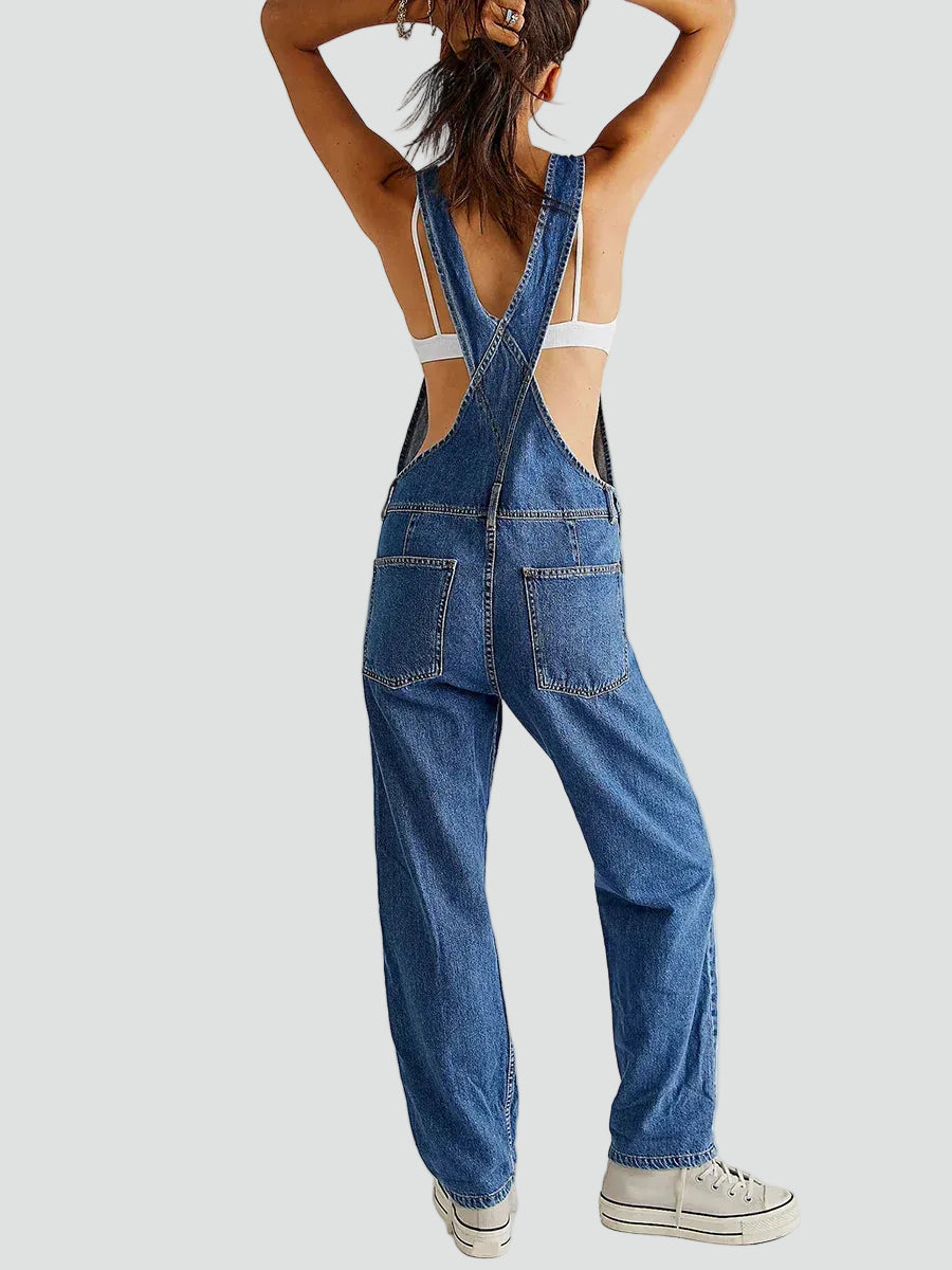 Loose fit tuinbroek met rechte pijpen