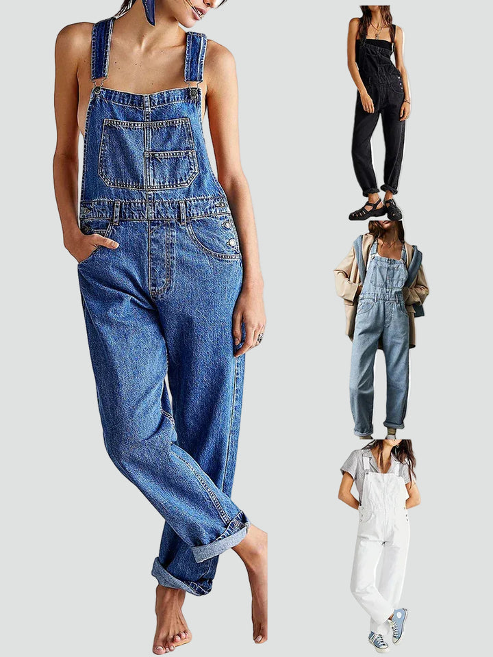 Loose fit tuinbroek met rechte pijpen
