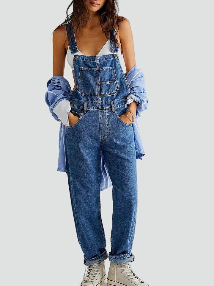 Loose fit tuinbroek met rechte pijpen