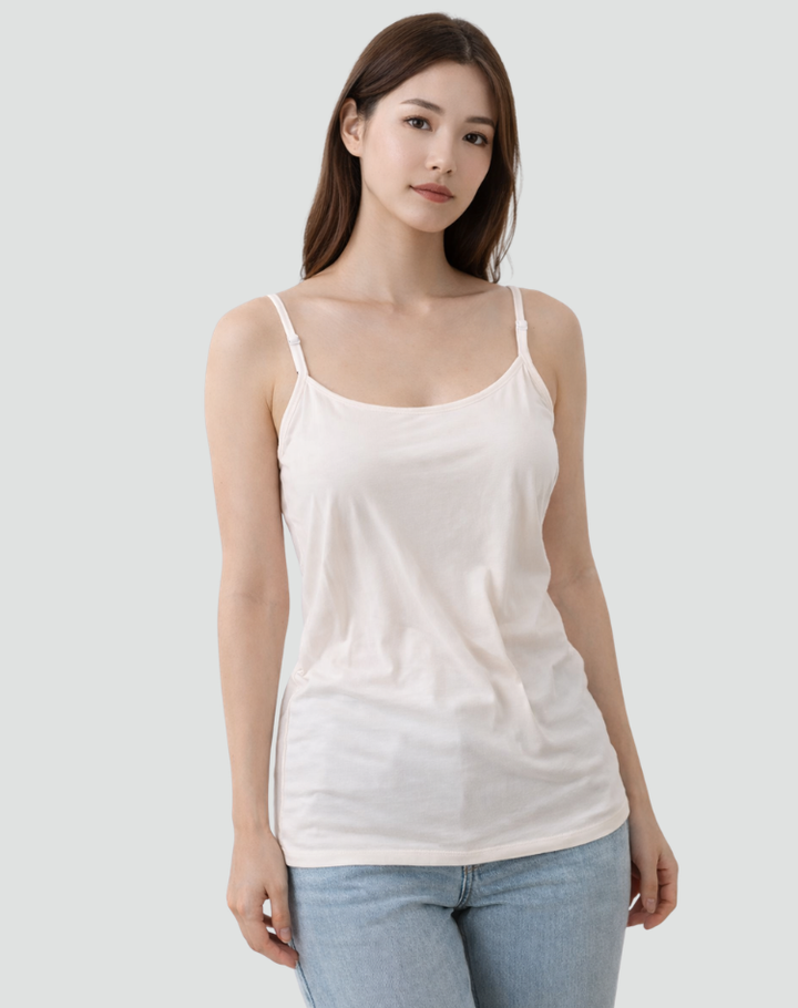 Comfortable women's camisole with built-in bra