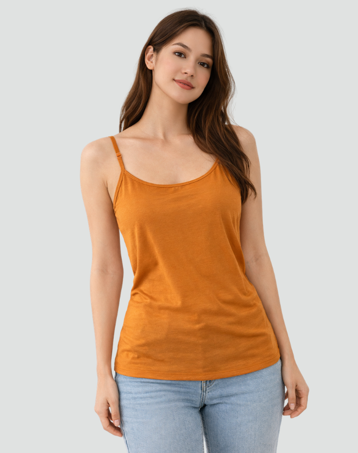 Comfortable women's camisole with built-in bra